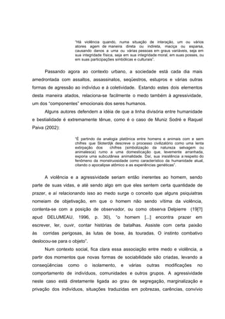 Violência e Mídia: uma abordagem do terror