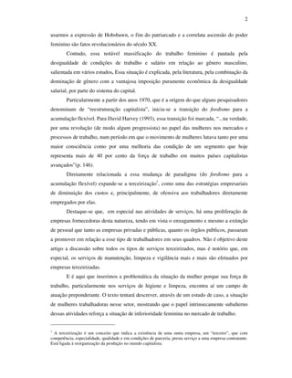 Artigo sobre terceirização