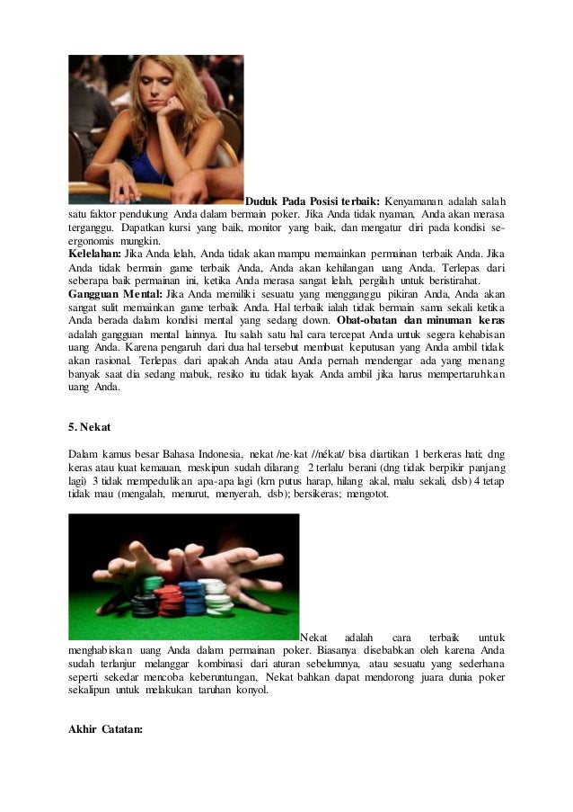 Cara jitu menang bermain poker