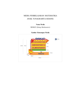 MEDIA PEMBELAJARAN MATEMATIKA
ANAK TUNAGRAHITA SEDANG
Nama Media
DOMAT (Doing Mathematics)
Gambar Rancangan Media
 