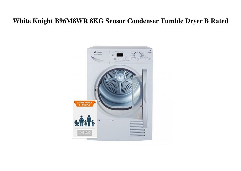 White Knight B96M8WR 8KG Sensor Condenser Tumble Dryer B Rated