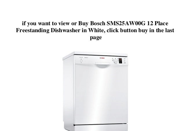 bosch dishwasher sms25aw00g