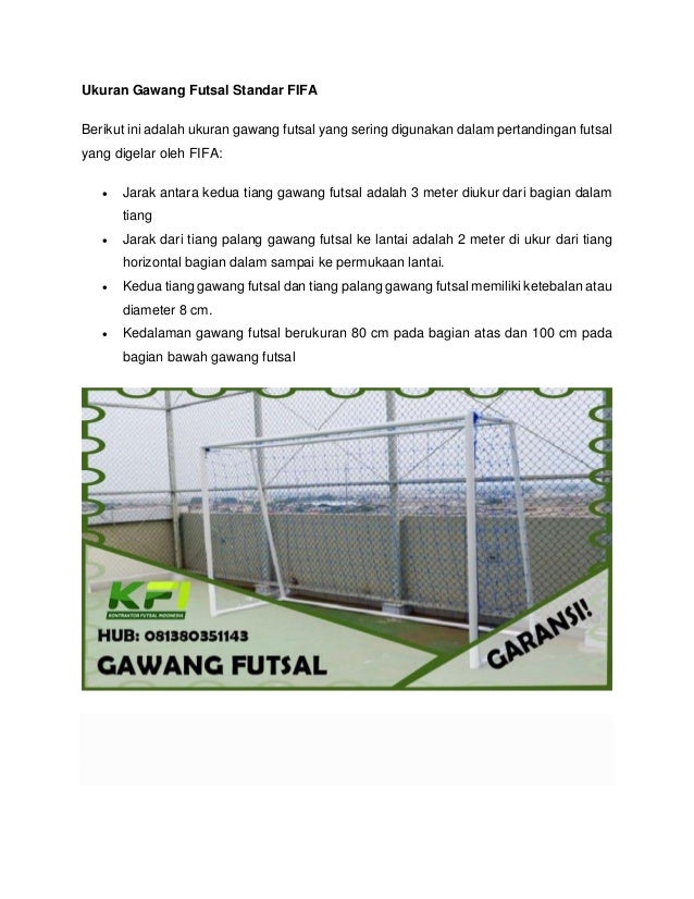 0813 8035 1143 Jasa Gawang Untuk Futsal Bekasi Kfi Sport