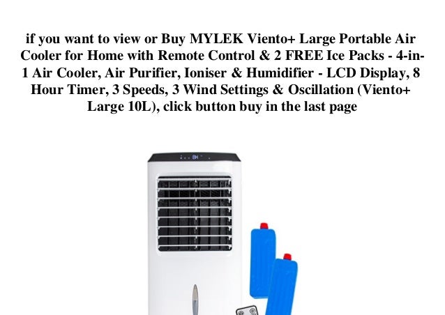 mylek remote control portable air cooler