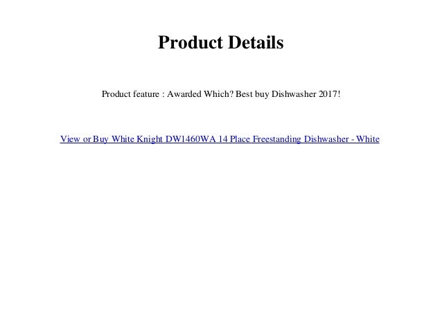 white knight dishwasher