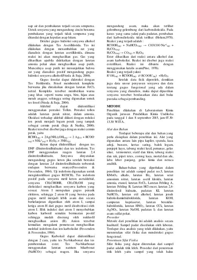 Artikel analisis kualitatif zat organik dwi karyani 1313031019