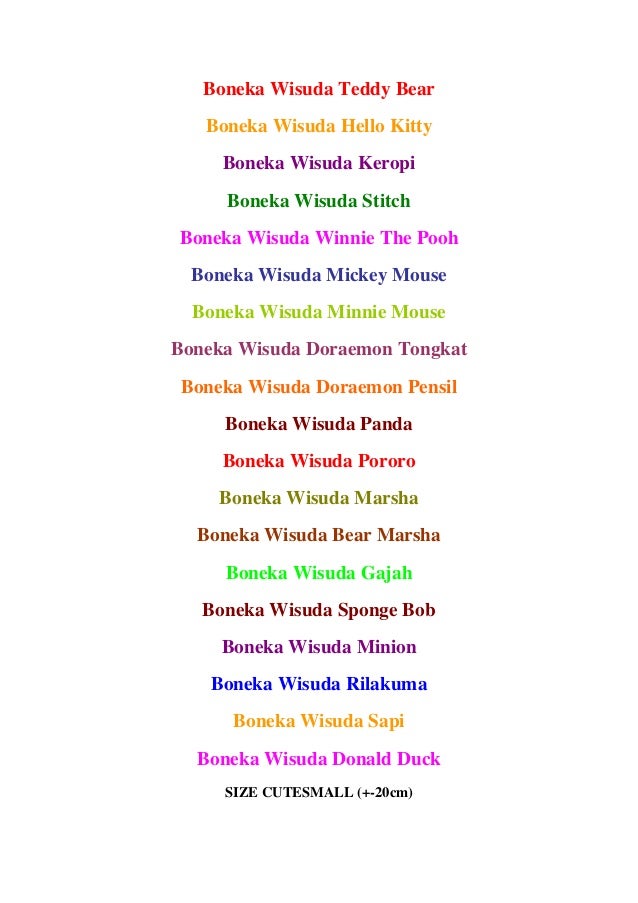 0813-8058-0479 WA/CALL/SMS boneka wisuda Engkadik  jual 