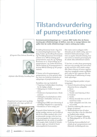 Artikel i  dansk vand  om tilstandsvurderinger af spildevands pumpestationer