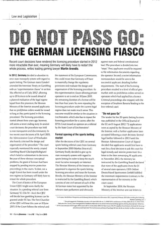 Arendts_Germany licensing procedure_igamingbusiness