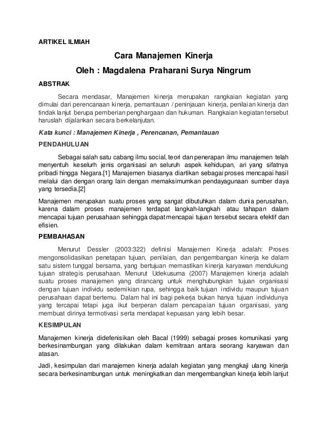 Artikel Ilmiah