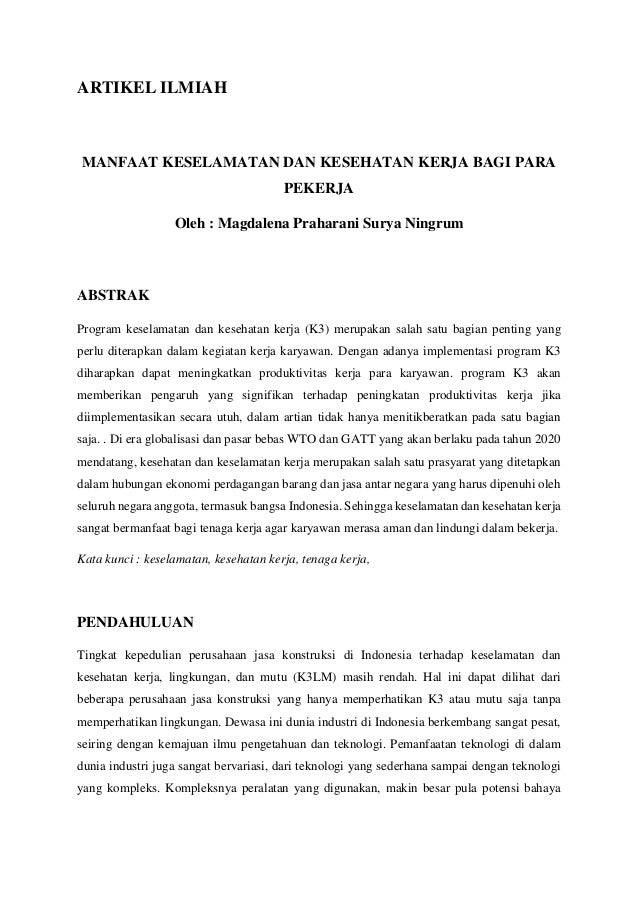 Artikel Ilmiah