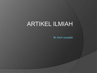 ARTIKEL ILMIAH
 