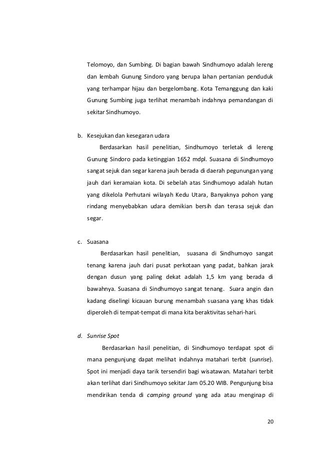 Pengembangan Sindhumoyo Sebagai Wisata Alam Di Kabupaten ...