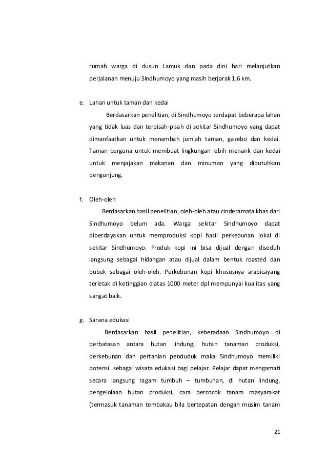 Proposal Pengelolaan Hutan Sebagai Tempat Wisata Pdf