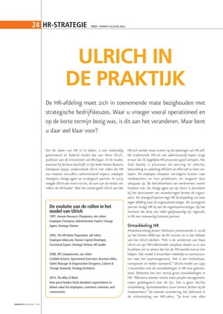 Interview Jeroen Delmotte: Ulrich In De Praktijk, HR Strategie 05/2010