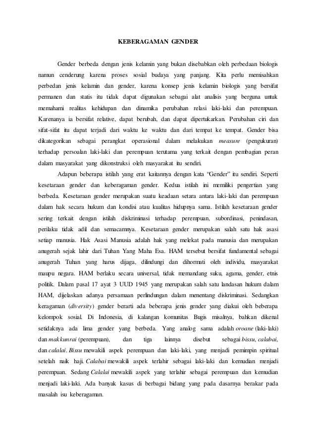 Artikel Keberagaman Gender Artikel Keberagaman Gender