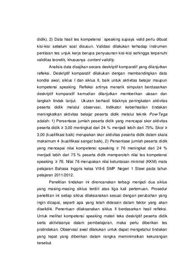 Model pembelajaran speaking inovatif (juara 1 tgkt Prov 