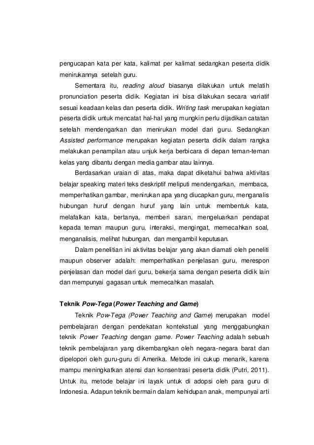 Model pembelajaran speaking inovatif (juara 1 tgkt Prov 