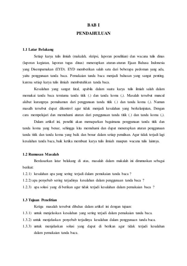 Contoh Karya Ilmiah Yang Salah Dan Pembenarannya Hal