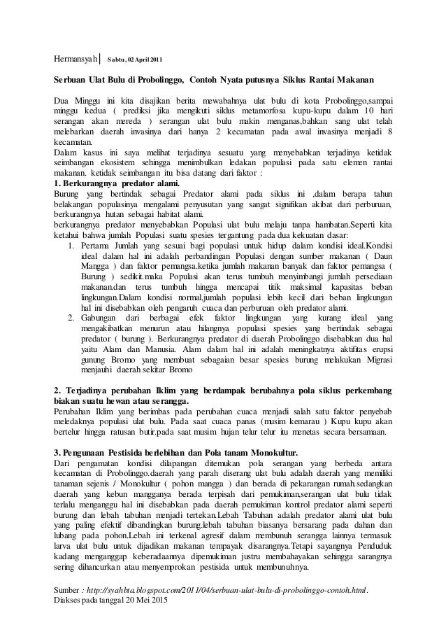 Contoh artikel tentang perubahan cuaca