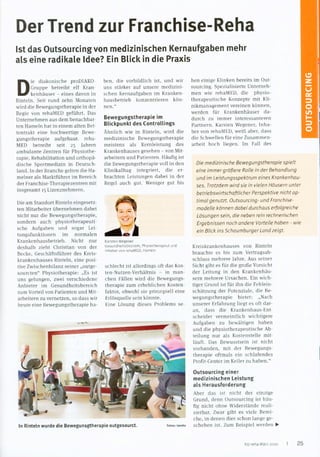 Artikel Zeitschrift Ku Krankenhausmanagement MäRz 2010 Lizenzmodell Rehamed An Kliniken