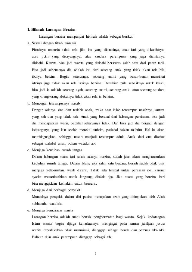 Artikel Zina Beritakan kepadaku tentang seseorang yang melakukan amalan kebaikan dan orang-orang memujinya padanya Beliau bersabda.