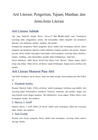 Arti literasi | PDF