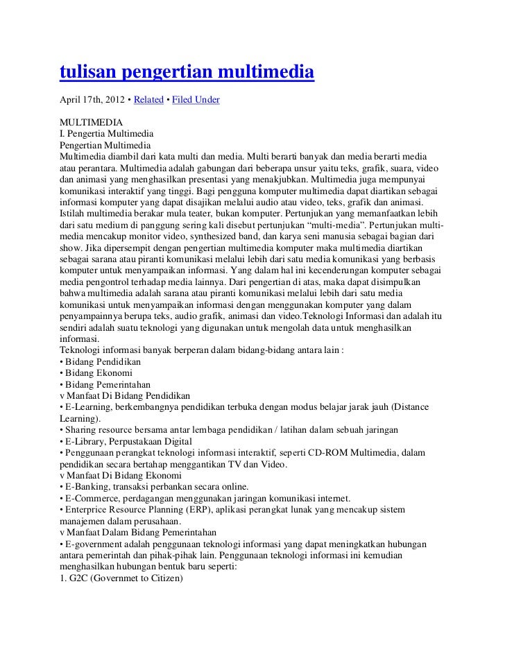 Arti Multimedia