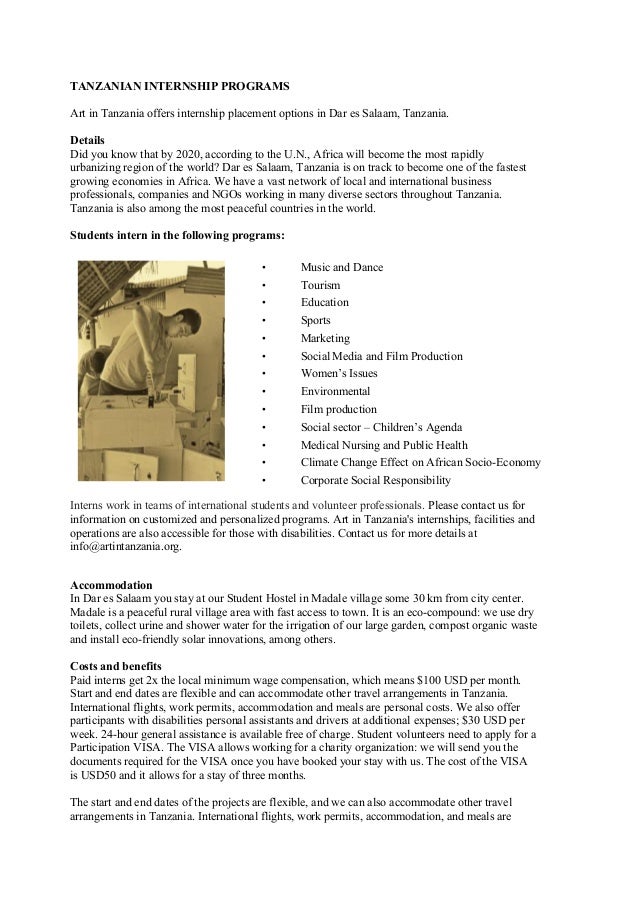 Art In Tanzania Placements
