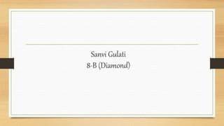 Sanvi Gulati
8-B (Diamond)
 
