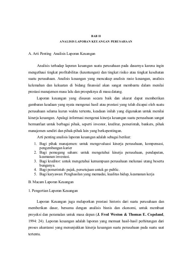 Analisis Laporan Keuangan