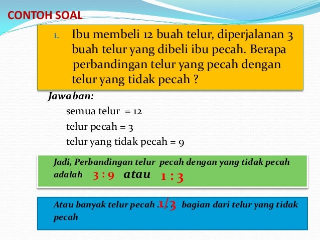 Contoh soal matematika kelas 5 tentang perbandingan