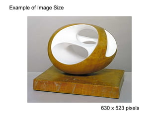 630 x 523 pixels
Example of Image Size
 