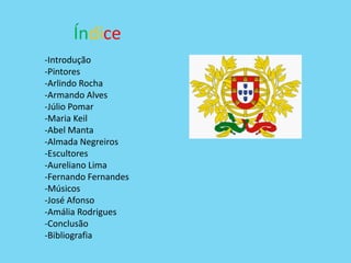 Índice-Introdução Pintores