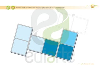 42
Termina de dibujar la ficha de la derecha y aplica el tono de azul que corresponde.
Teoría del color
 