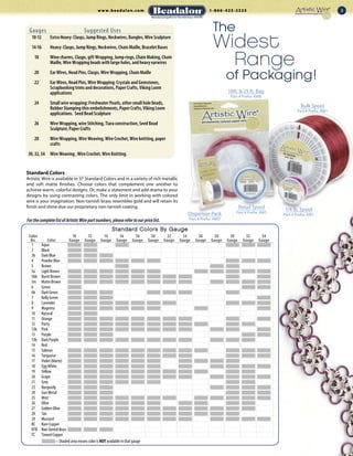 Artistic wire catalog | PDF | Jewelry Making | Arts and Crafts
