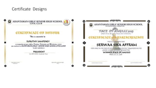 Certificate Designs
 