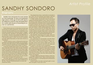 Sandhy Sondoro Artist Profile
