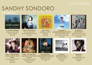 Sandhy Sondoro Artist Profile
