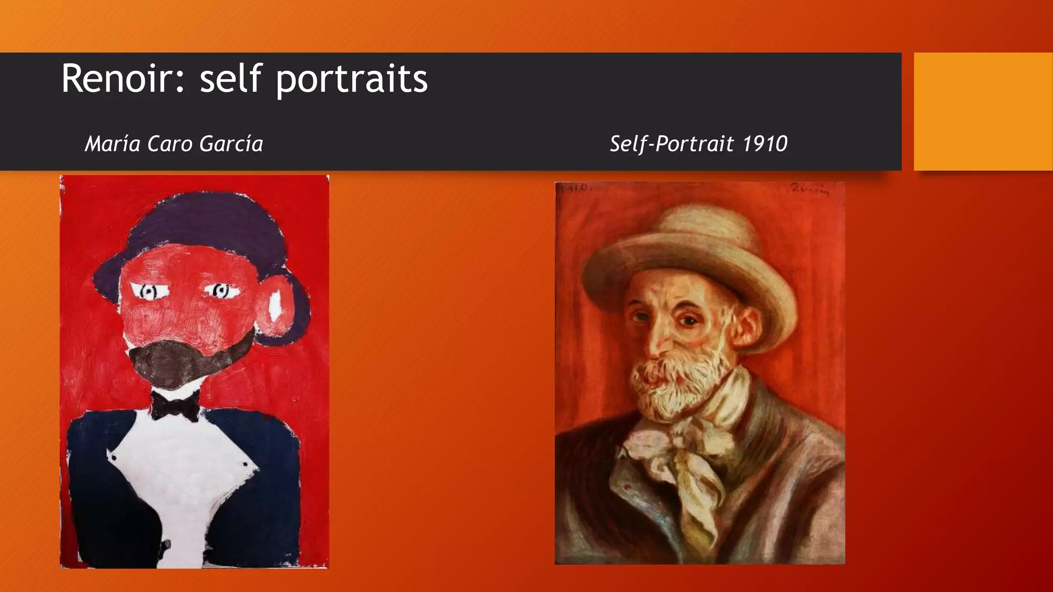 Renoir: self portraits
María Caro García Self-Portrait 1910
 