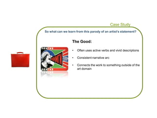 what is a good artist statement