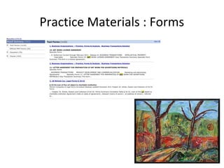 Practice Materials : Forms
 