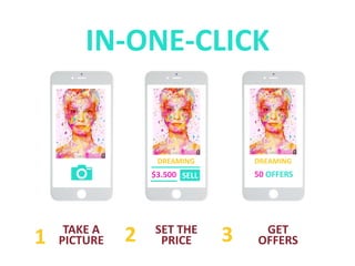 $3.500
DREAMING
1 TAKE
A PHOTO 2 SET
THE PRICE 3 GET
OFFERS
DREAMING
SELL 50 OFFERS
IN-ONE-CLICK
 