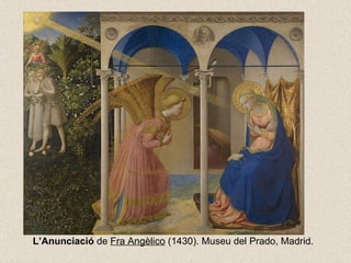 L’Anunciació  de  Fra Angèlico  (1430). Museu del Prado, Madrid. 