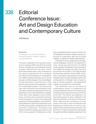 Partic Issue Art n design education contemporary | PDF