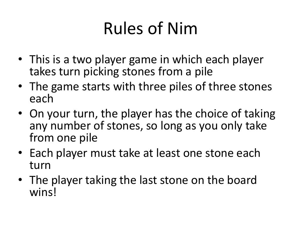 Artificial Intelligence Game of Nim