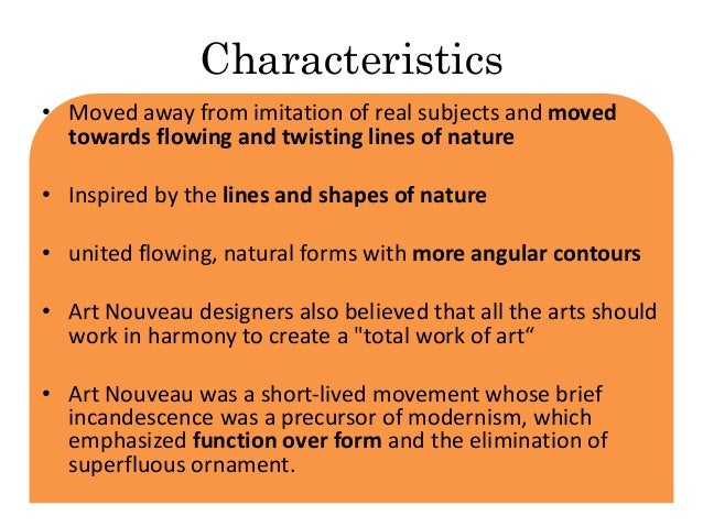 Characteristics Of Line In Art : Art nouveau