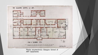 Planta arquitectónica Glasgow School of
ART basamento
 