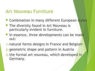 20th Century Furniture Design Art Nouveau Edwardian Era  Art Deco   Signature Upholstery