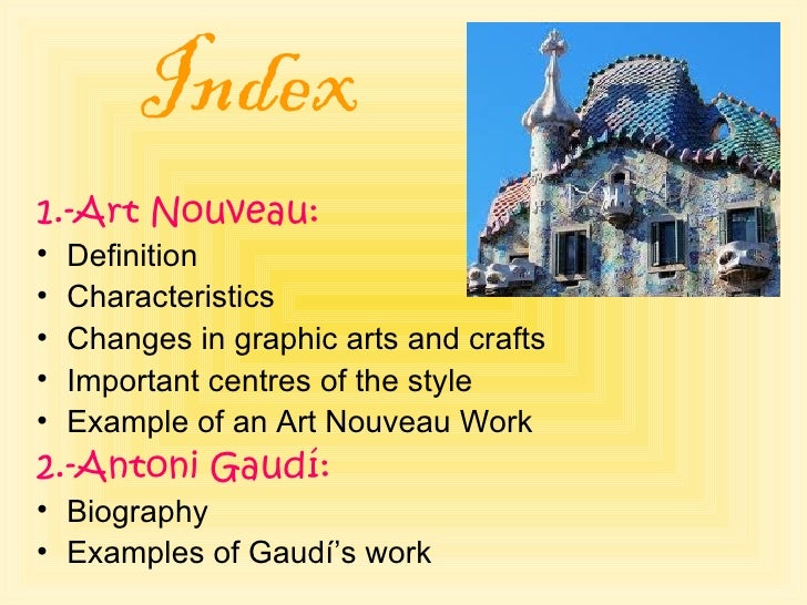 art nouveau and antoni gaudi